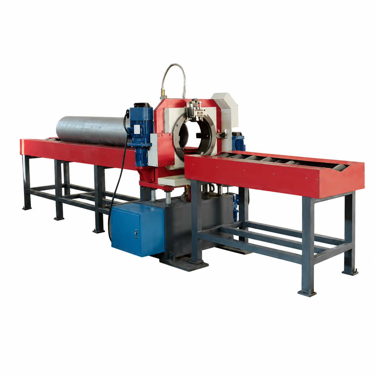 SME bench-type precision pipe cutting machine for pipe cutting, synchronized beveling and workshop prefabrication
